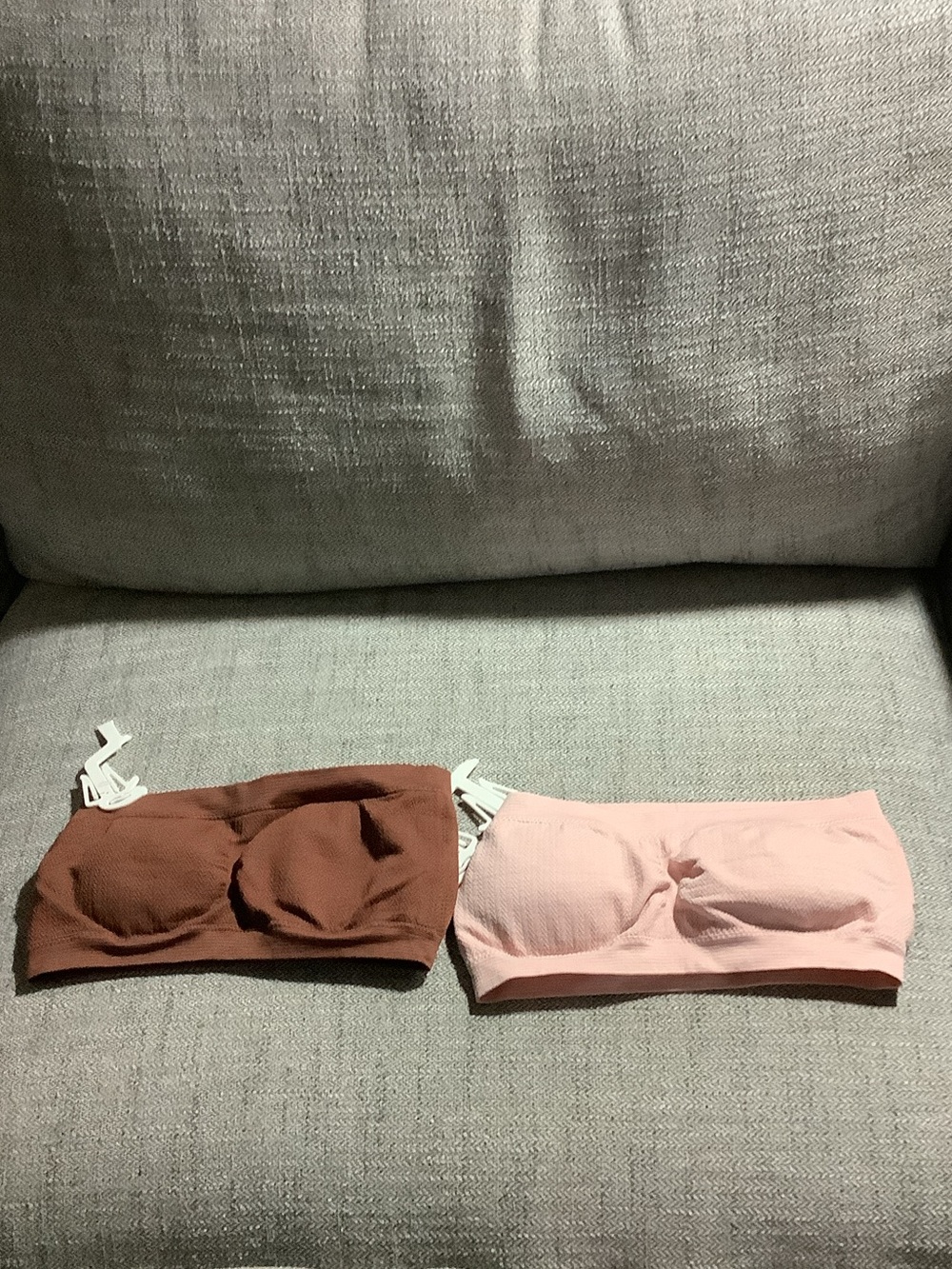 Woman’s Seamless Bandeau Tops in Pink and Brown - Pack of 2